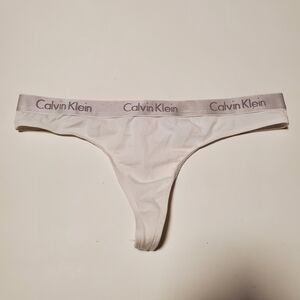 Calvin Klein White and Gray Thong